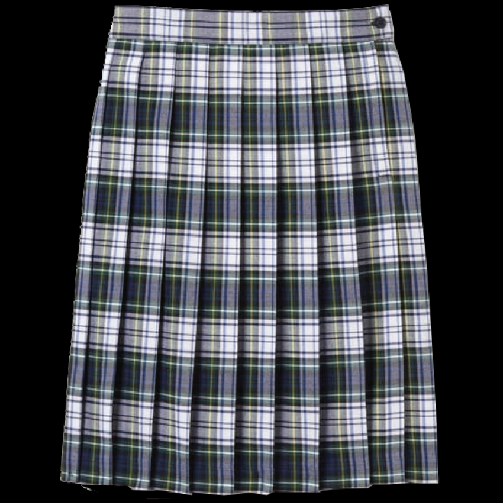 Girls' At the Knee Plaid Skirt